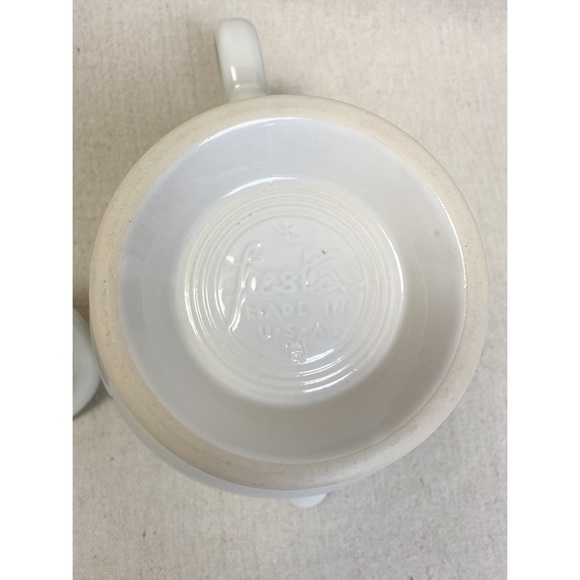 Vintage 1980s White Fiesta Ware Teapot, Homer Laughlin, USA, 5 cup capacity - Picture 4 of 8